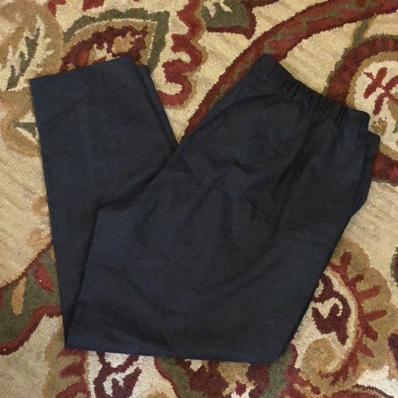 EILEEN FISHER Size XL Stretch Wool Pullon Charcoal Gray Elastic Tie $238 NEW - Picture 5 of 14